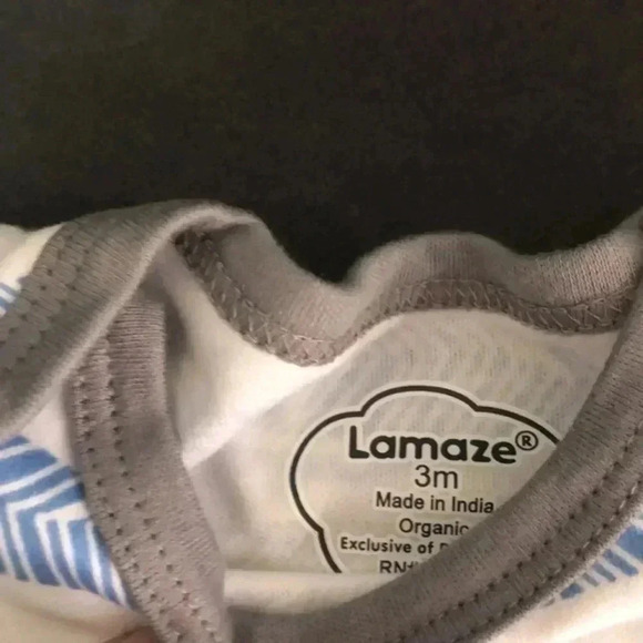 2 pack baby‎ boy sleepers Lamaze brand bear and stripe - Picture 3 of 8